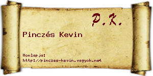 Pinczés Kevin névjegykártya
